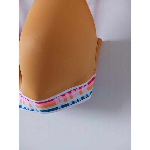 Victoria's Secret Pink Wear T Shirt‎ Bra Wireless Lightly Lined Yellow 32DD - Picture 3 of 6